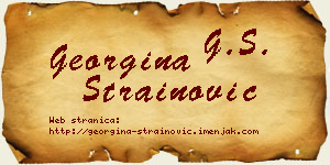 Georgina Strainović vizit kartica